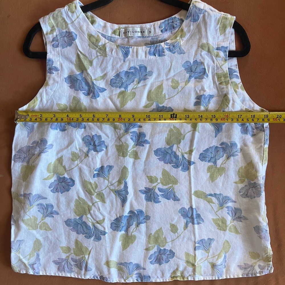 White floral Cut Loose tank top #floral #y2k #preppy - Picture 5 of 5